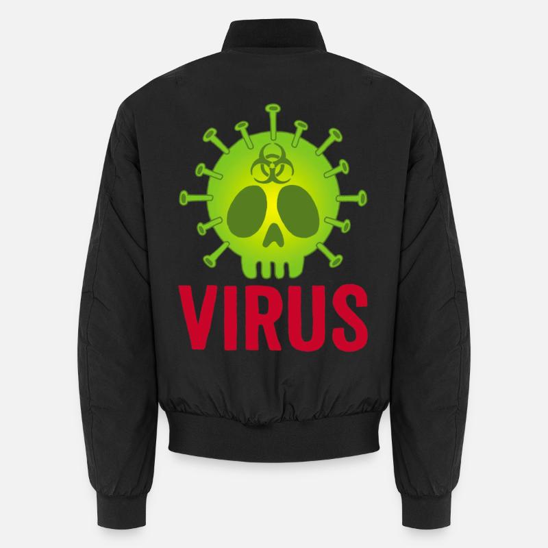 Todeskopf Virus - Unisex Bomberjacke - Schwarz