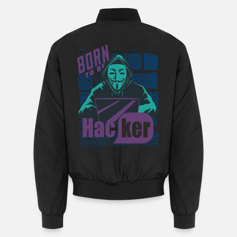 Hacker - Unisex Bomberjacke - Schwarz