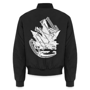 Feuille de chanvre CHILL - Bomber unisexe - noir - Dos - AI Model Male 185 light (185cm)