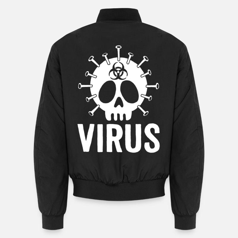 Virus-Schädel - Unisex Bomberjacke - Schwarz