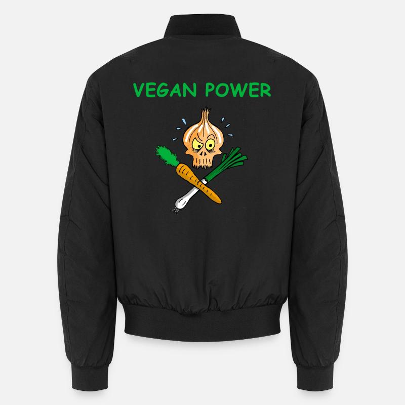 Die Kraft der Veganer Unisex Bomberjacke
