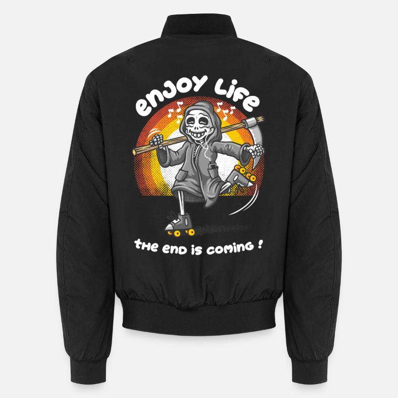 Enjoy life - Unisex Bomber Jacket - black