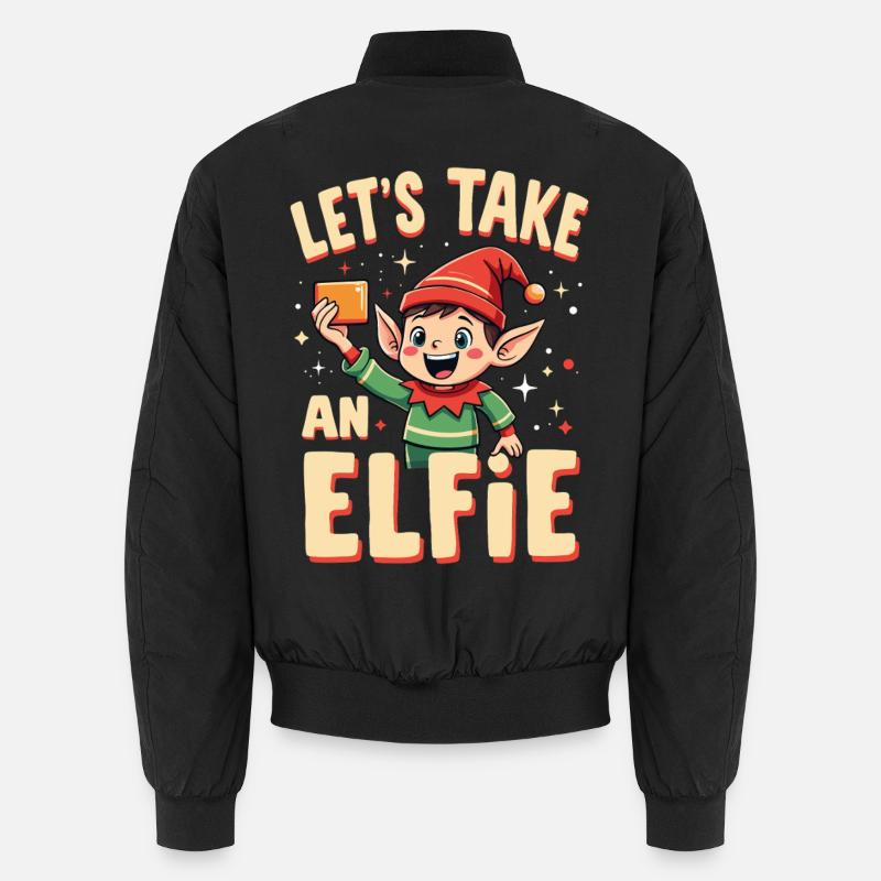 Let's take an elfie - Unisex Bomber Jacket - black