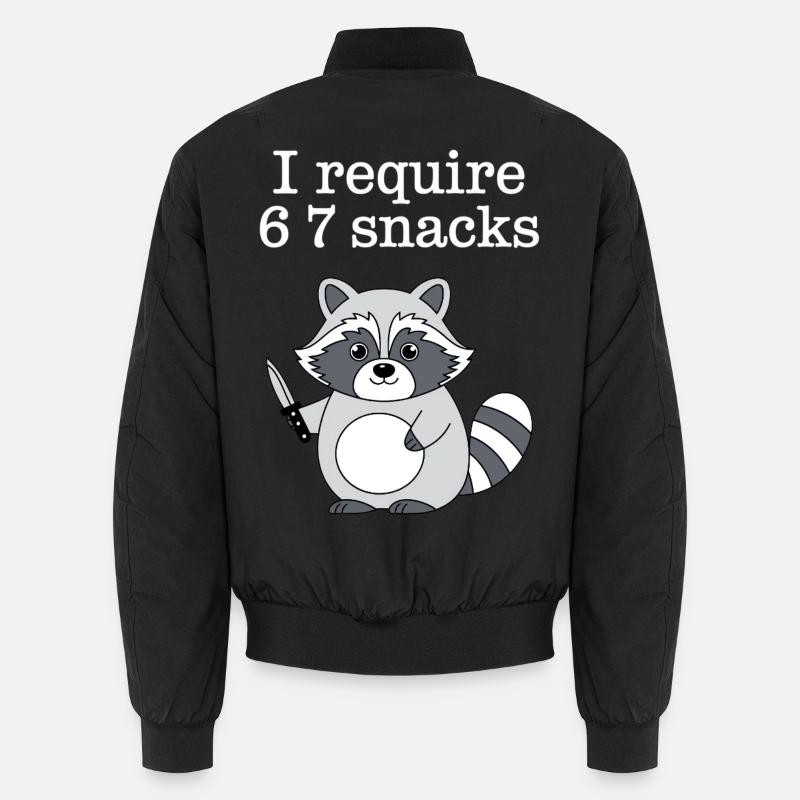 6-7 Internet Meme Cooler 6 7 Raccoon Unisex Bomber Jacket