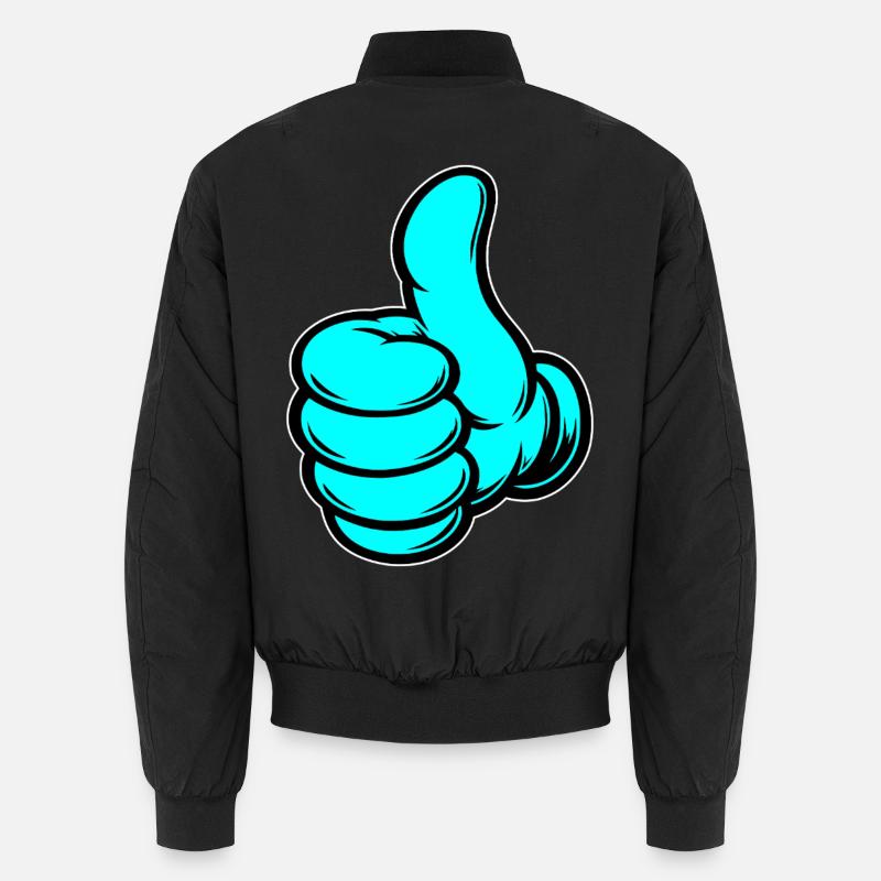 OK Comic Thumbs Up Hand Icon Unisex Bomber Jacket