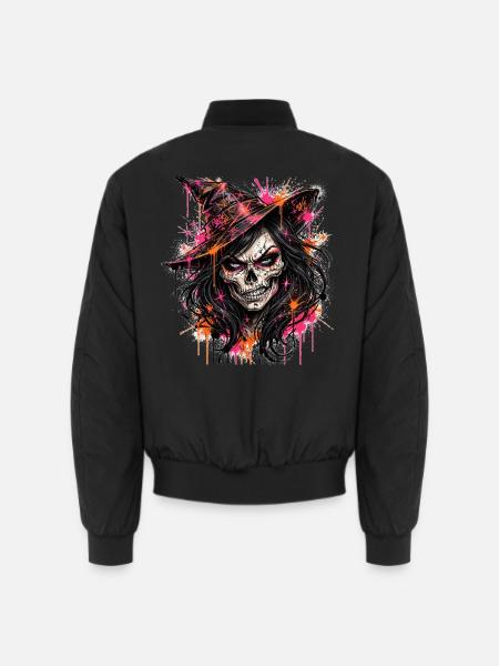Hexen – Schädelhexe Neon - Unisex Bomberjacke - Schwarz
