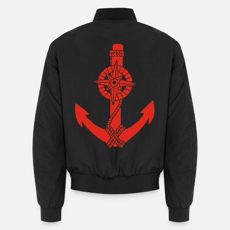 Roter Kompassanker Unisex Bomberjacke