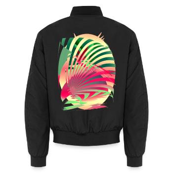 Sonne Papagei Sommer - Unisex Bomberjacke - Schwarz - Hinten - AI Model Male 185 light (185cm)