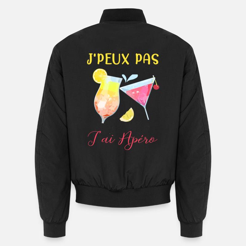 j'peux pas j'ai apero - Bomber unisexe - noir