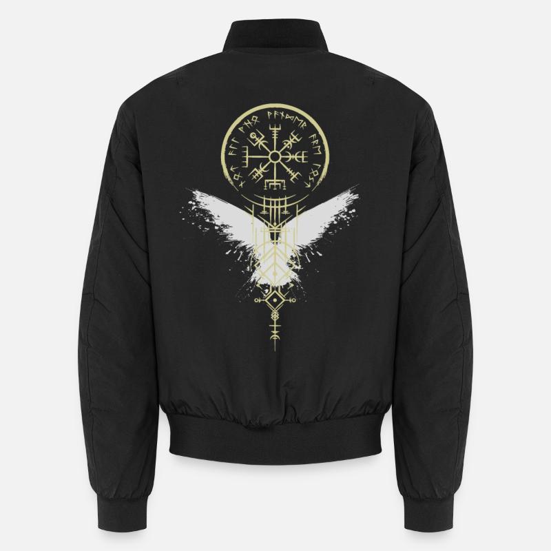Wikinger - Vegvísir - Rabe - Kompass - Runen Unisex Bomberjacke