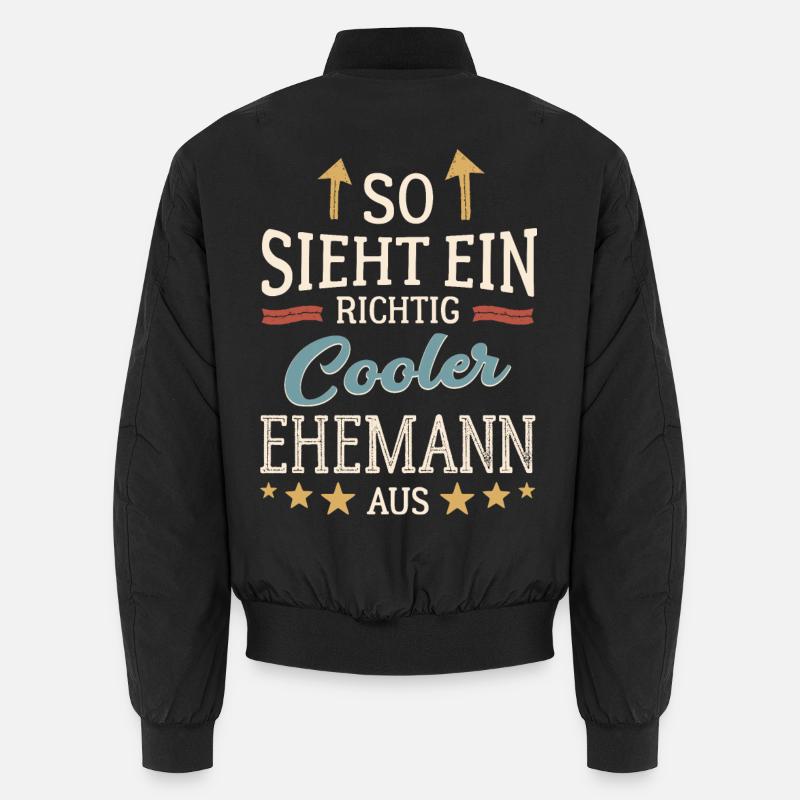 So sieht ein cooler Ehemann aus Partner Gatte Unisex Bomberjacke