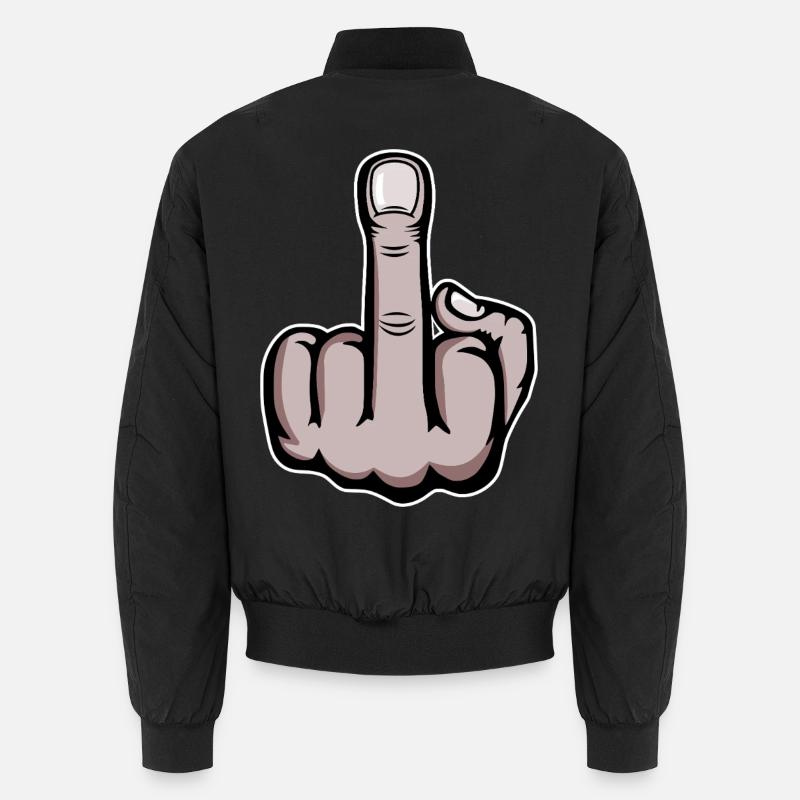 Mittelfinger Stinkefinger Design  Unisex Bomberjacke