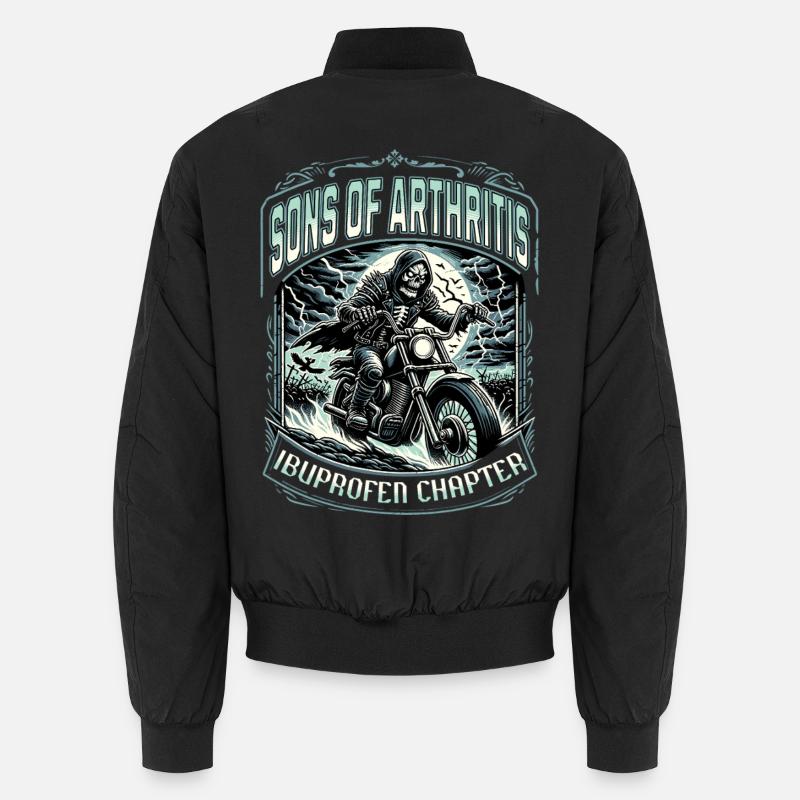 Fils de l’arthrite, chapitre Ibuprofène, Moto - Bomber unisexe - noir