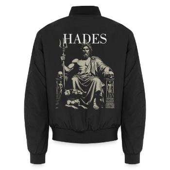 Hades - Unisex Bomberjacke - Schwarz - Hinten - AI Model Male 185 light (185cm)
