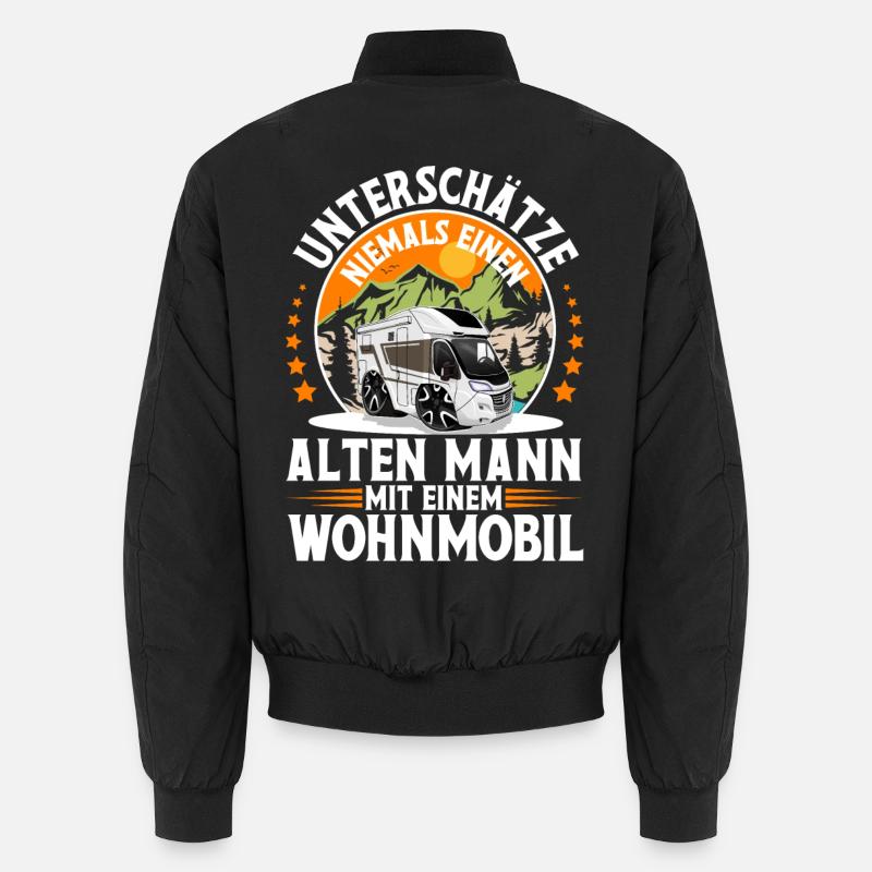 Camping Camper Campen Unisex Bomberjacke