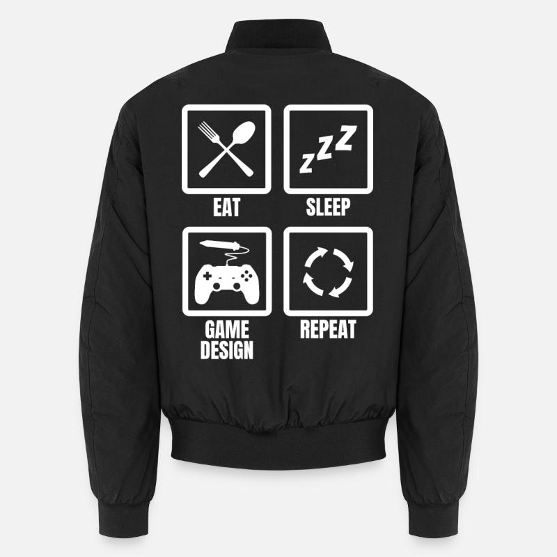 Manger le sommeil Conception du jeu Répéter Bomber unisexe