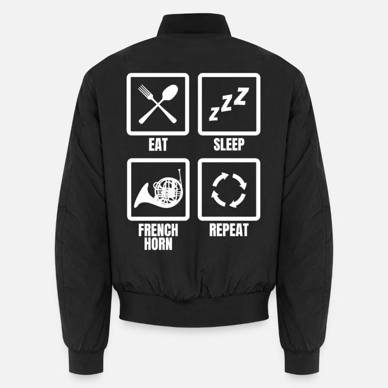 Manger Dormir Cor Français Répéter Bomber unisexe