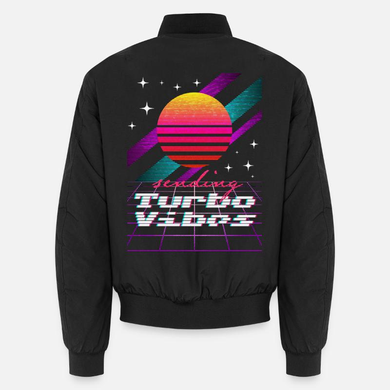 Turbo Vibes Neon Sunset Unisex Bomber Jacket