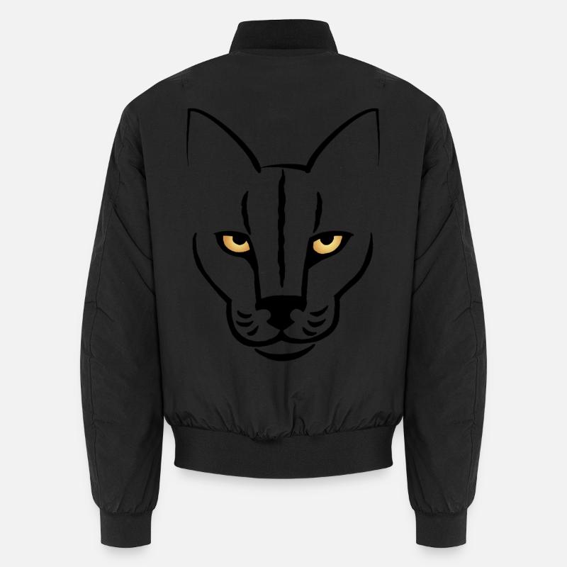 Der Blick der Katze - Unisex Bomberjacke - Schwarz