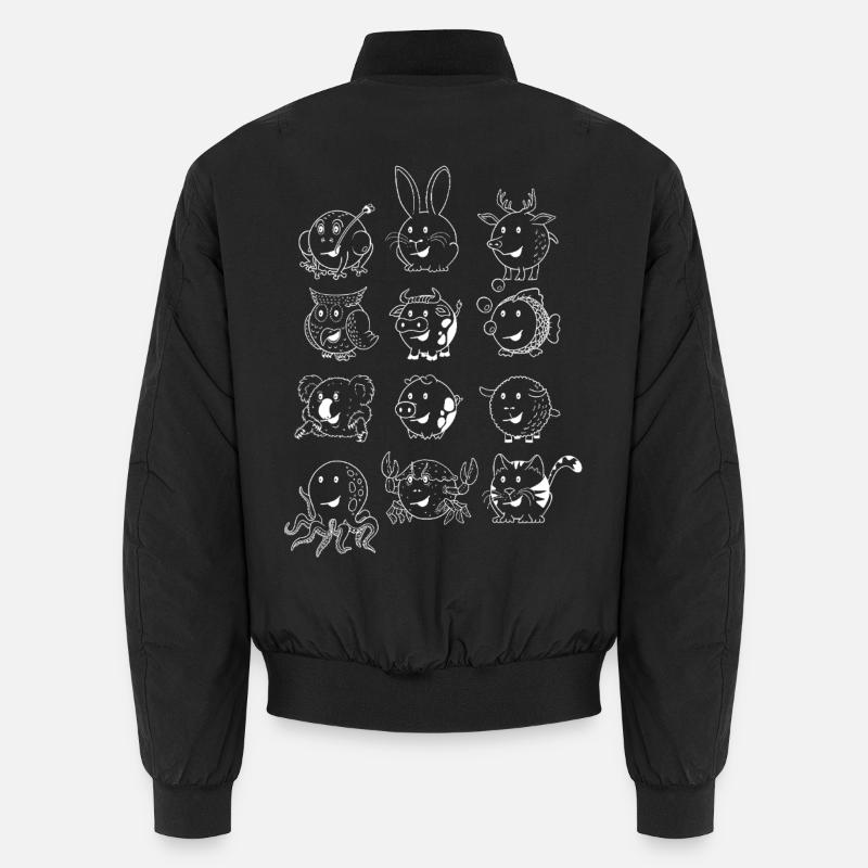 Spherical animals! - Unisex Bomber Jacket - black