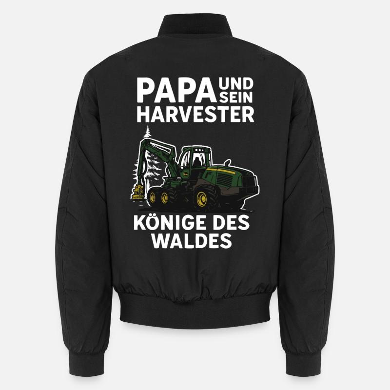 Papa et sa moissonneuse, rois de la forêt Bomber unisexe