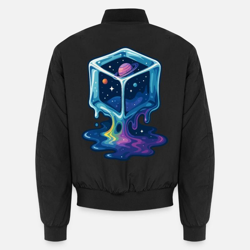 Cosmic Melt Cube - Unisex Bomber Jacket - black