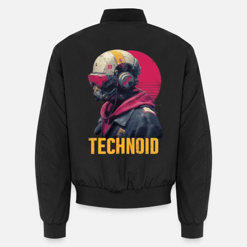 Casque Néon Technoïde Bomber unisexe