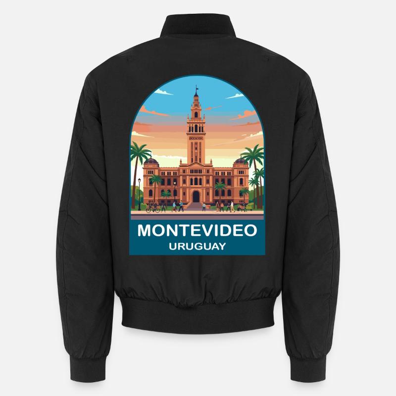 Affiche de voyage du Palacio Salvo Montevideo Uruguay Bomber unisexe