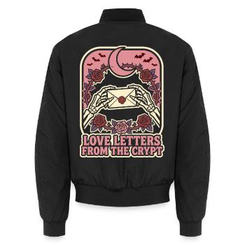 Love Letters From The Crypt - Unisex Bomberjacke - Schwarz - Hinten - AI Model Male 185 light (185cm)