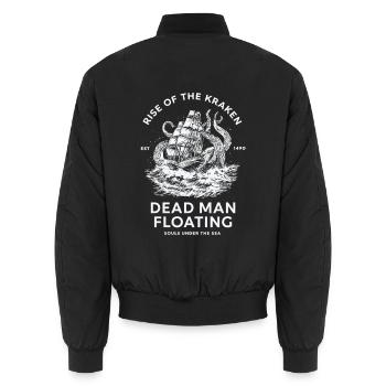 Dead man floating - Unisex Bomberjacke - Schwarz - Hinten - AI Model Male 185 light (185cm)