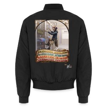 Heuschrecke JOGUE Software Entwickler IT Pop Art - Unisex Bomberjacke - Schwarz - Hinten - AI Model Male 185 light (185cm)