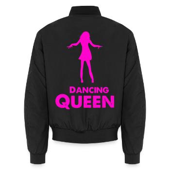 Tanzende Königin Silhouette - Unisex Bomberjacke - Schwarz - Hinten - AI Model Male 185 light (185cm)