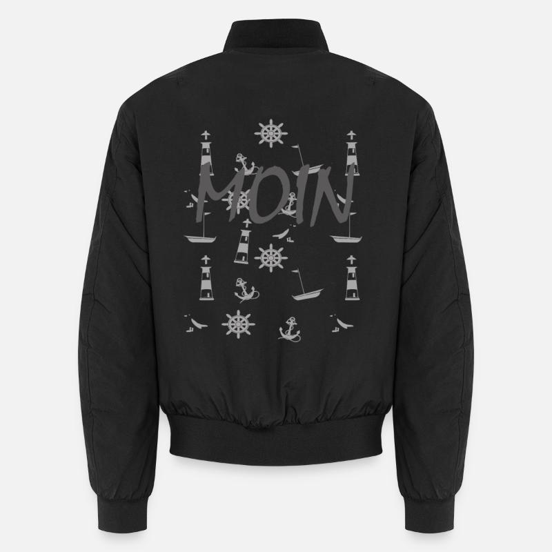 Maritime Symbole Moin - Unisex Bomberjacke - Schwarz