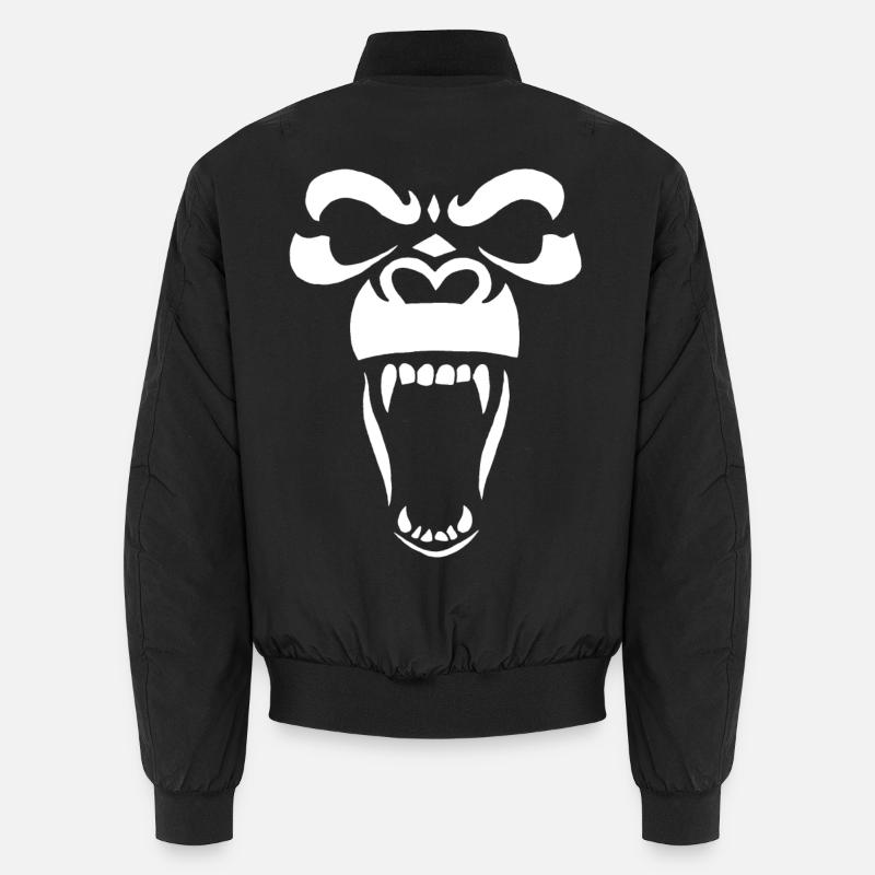 Gorille blanc - Bomber unisexe - noir
