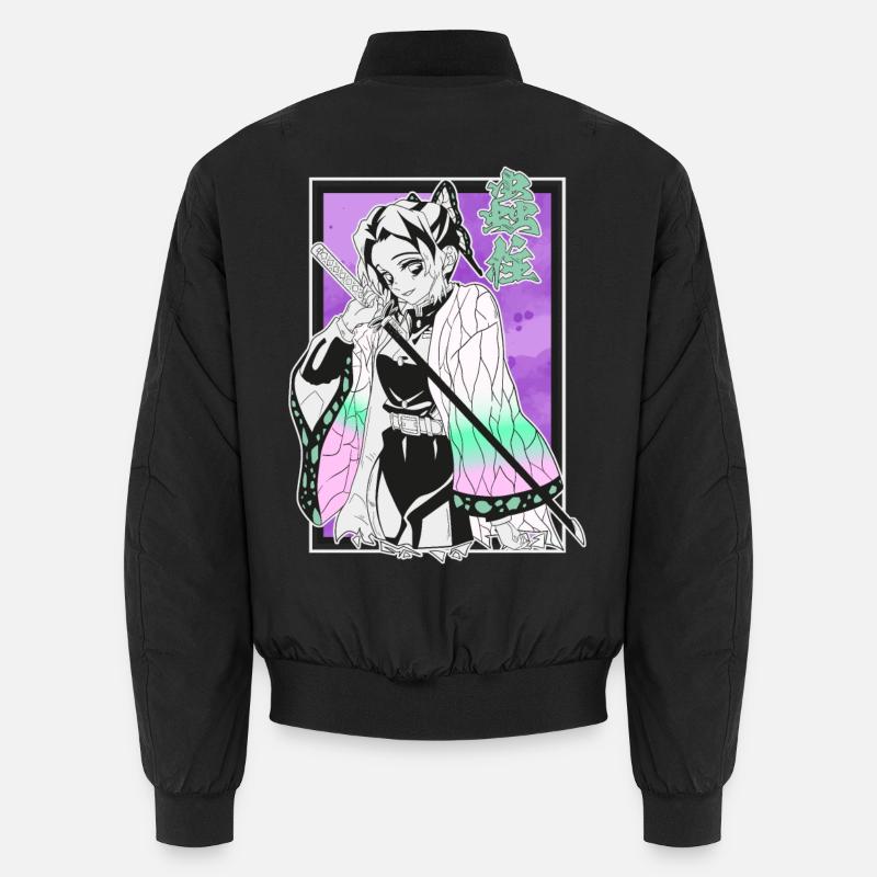 Kimetsu Shinobu - Unisex Bomberjacke - Schwarz