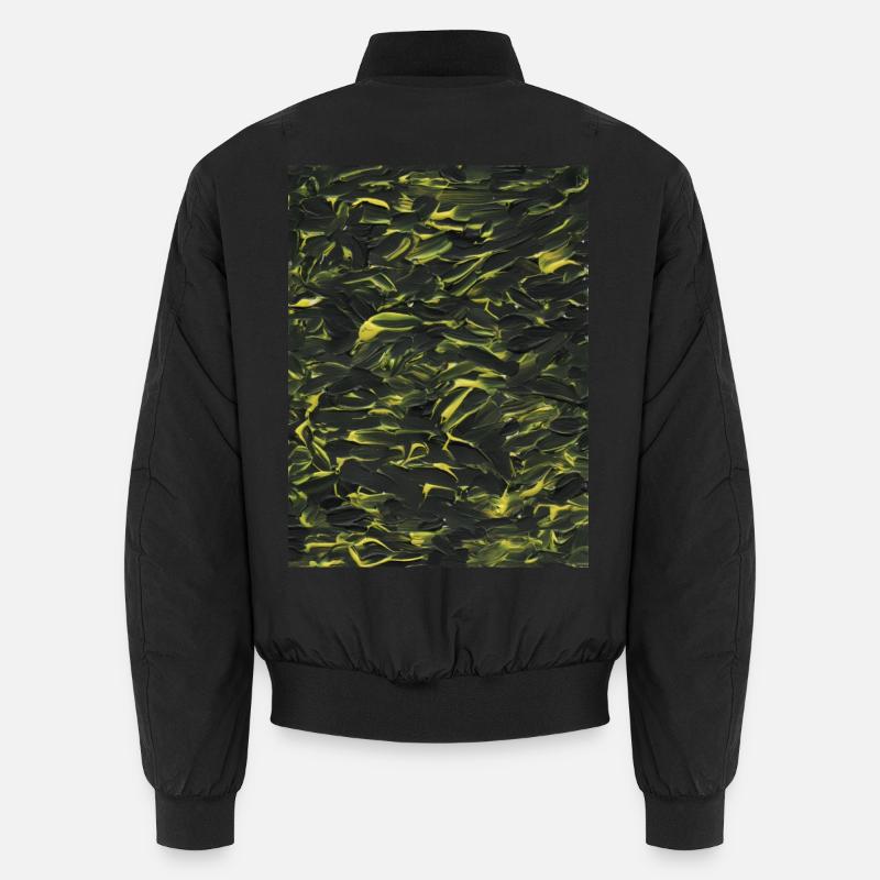 Gelb im Dunkeln (Acrylfarbe) Unisex Bomberjacke