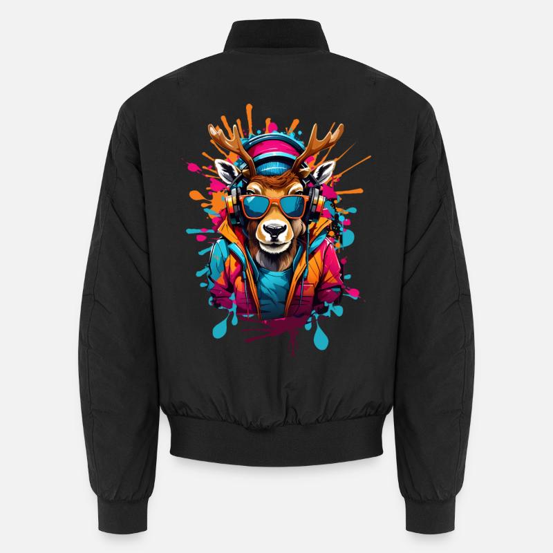 Renne cool - Bomber unisexe - noir