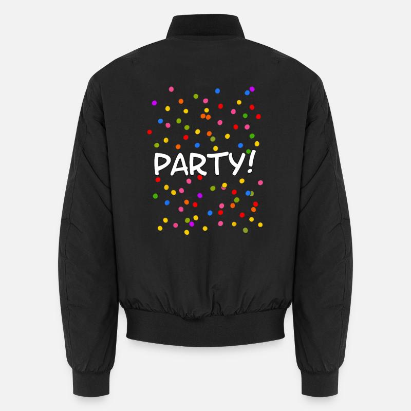 Party Konfetti Silvester Karneval Unisex Bomberjacke