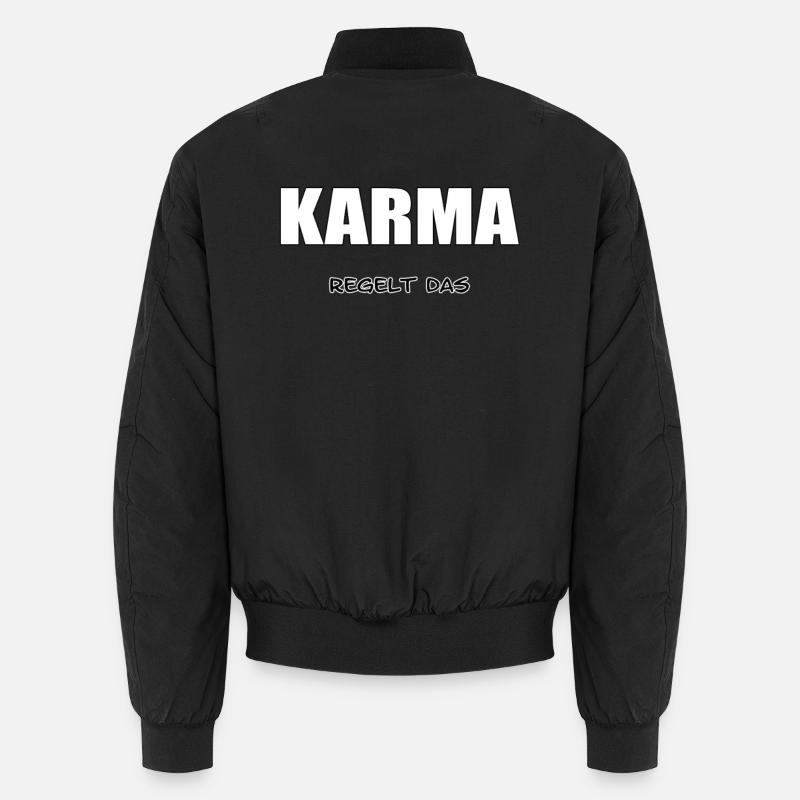 Karma regelt das schon Schicksal Karma Spruch Unisex Bomberjacke