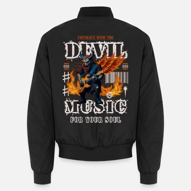 Teufel Rock Musik - Unisex Bomberjacke - Schwarz