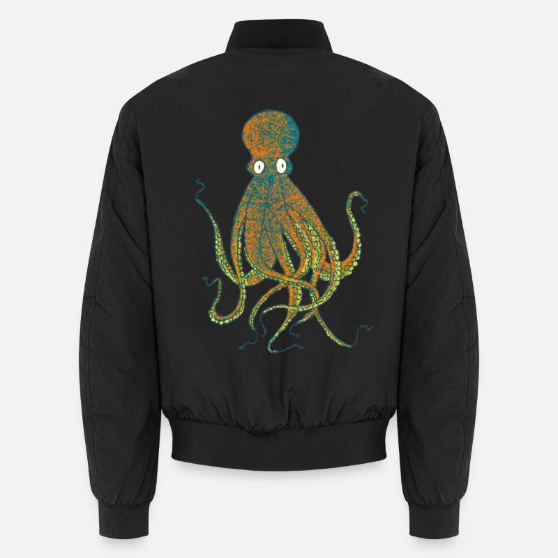 Octopus - Unisex Bomber Jacket - black