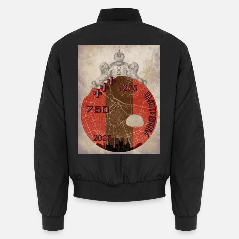Amsterdam 750 Hemd Design - Unisex Bomberjacke - Schwarz