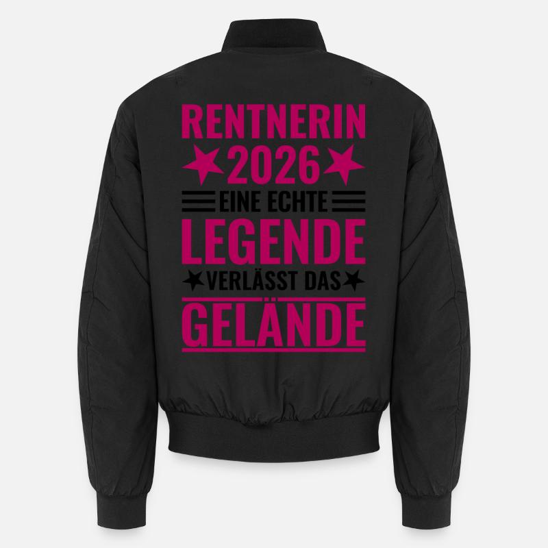 Pensioner 2026 A legend leaves the site Unisex Bomber Jacket