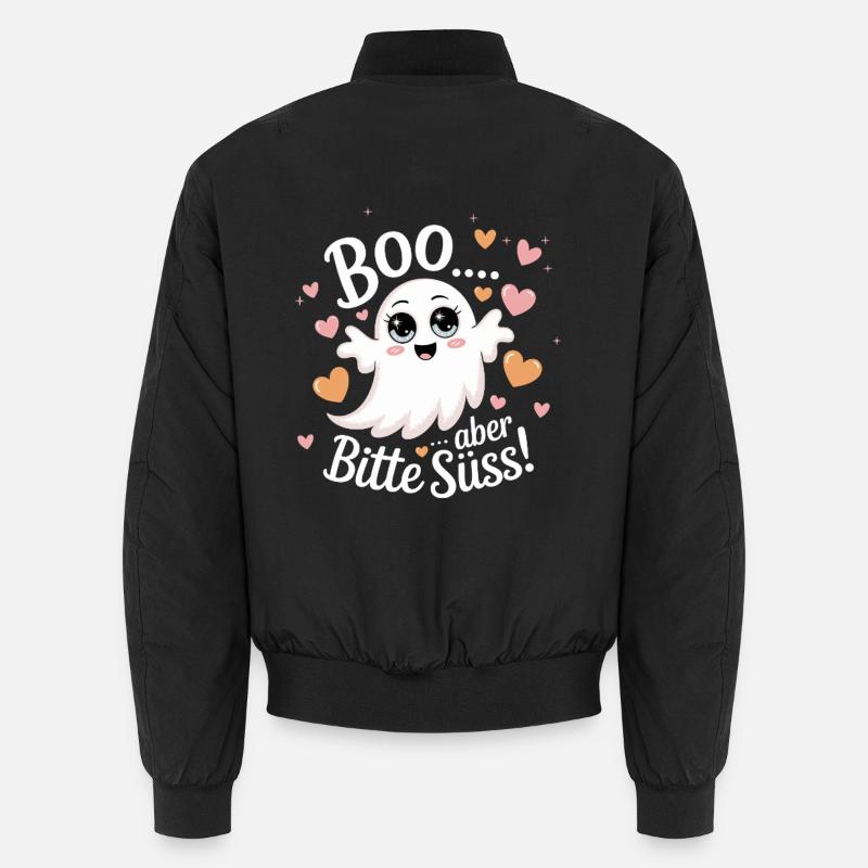 Halloween Cute Ghost Boo Design Unisex Bomber Jacket