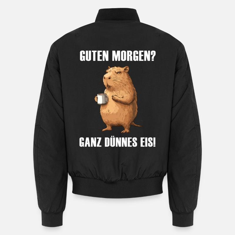 Capybara mit Kaffee Tasse Unisex Bomberjacke