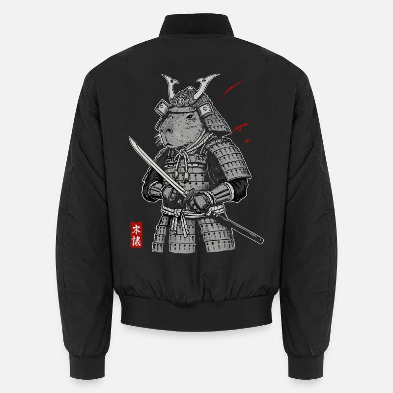 Otaku Cat Samurai  Unisex Bomber Jacket