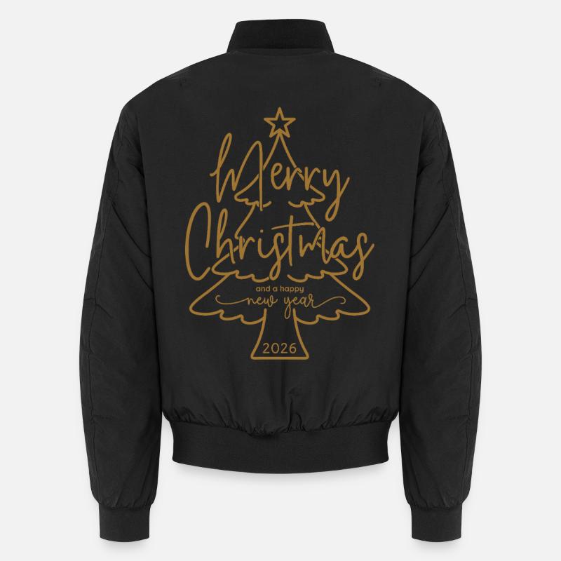 Joyeux Noël et Bonne Année 2026 - Bomber unisexe - noir