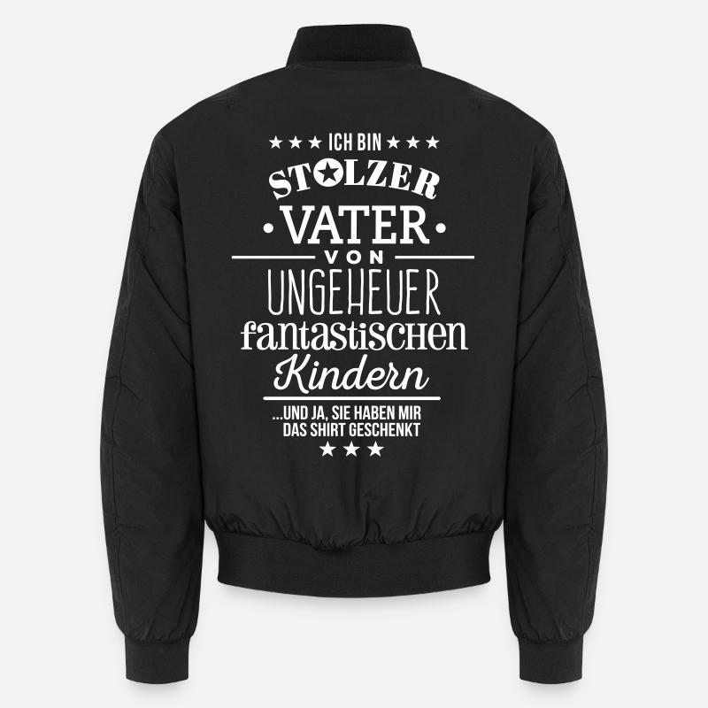 Proud Dad Christmas Gift Birthday Dad Unisex Bomber Jacket