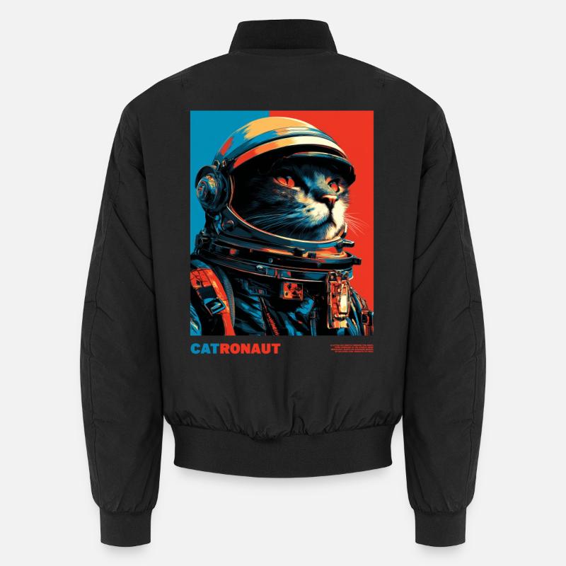 Katzenastronaut Unisex Bomberjacke