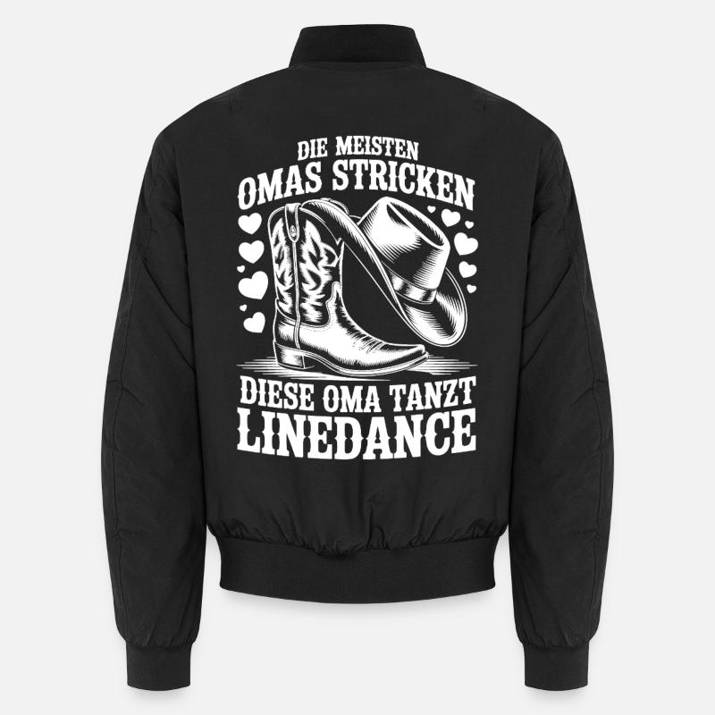 Grandma Dancing LineDance - Unisex Bomber Jacket - black